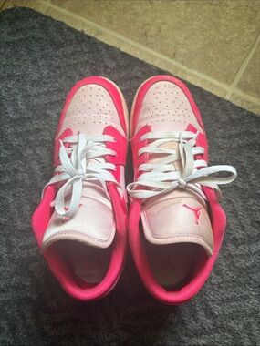 Hot Pink Air Jordan Low Top Sneakers